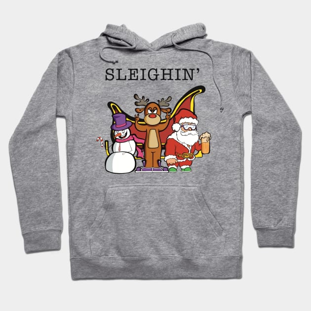 Sleighin' Hoodie by Art by Nabes